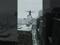 SpiderMan Miles Morales swinging in the city🕷️ #Shorts #avengersdoomsday #spidermanbrandnewday