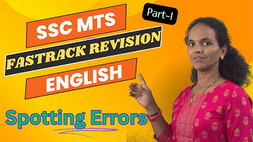 SSC MTS Revision | Spotting Errors | Previous Question Paper #sscmtspreviousyearpaper #sscmtsenglish