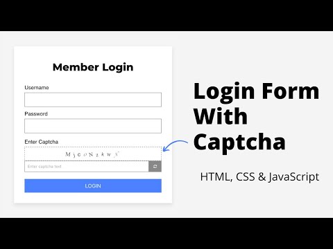 Create Login Form with Captcha using HTML, CSS & JavaScript