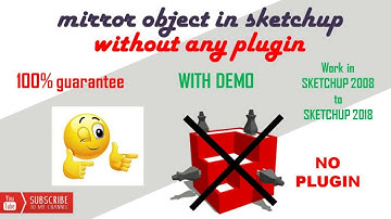 Sketchup tutorial - mirror any object without plugin in sketchup