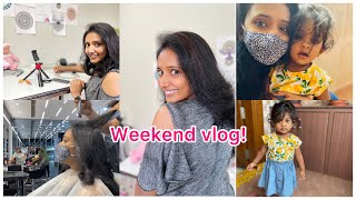 Weekend vlog /New hair ?, shopping / Telugu vlogs in Hyderabad/ Poojitha Karthik