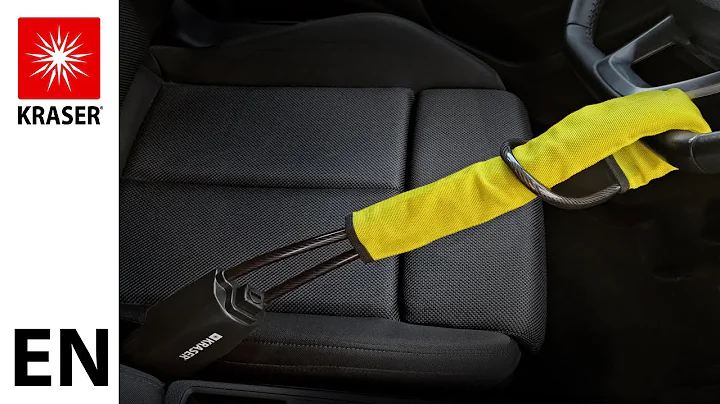 KRASER KR882Y Car anti-theft cable, steering wheel lock and seat belt for van, motorhome
