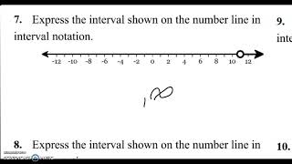 Number Lines and Interval Notation