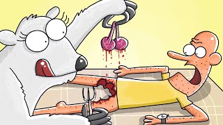 She found the most delicious part of the food. 😂 Funny short cartoon | Thick Necks Dark Comedy