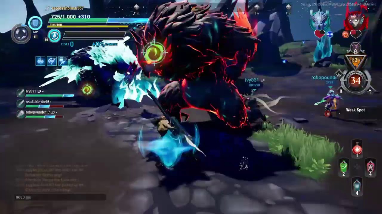 Completing challenges on Dauntless