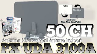 Antena TV Indoor Dinding Digital Analog DVBT2+Booster PX UDA-3100A