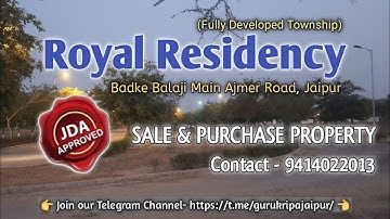 Royal Residency Township JDA Approved Plot in Badke Balaji main Ajmer Road Jaipur