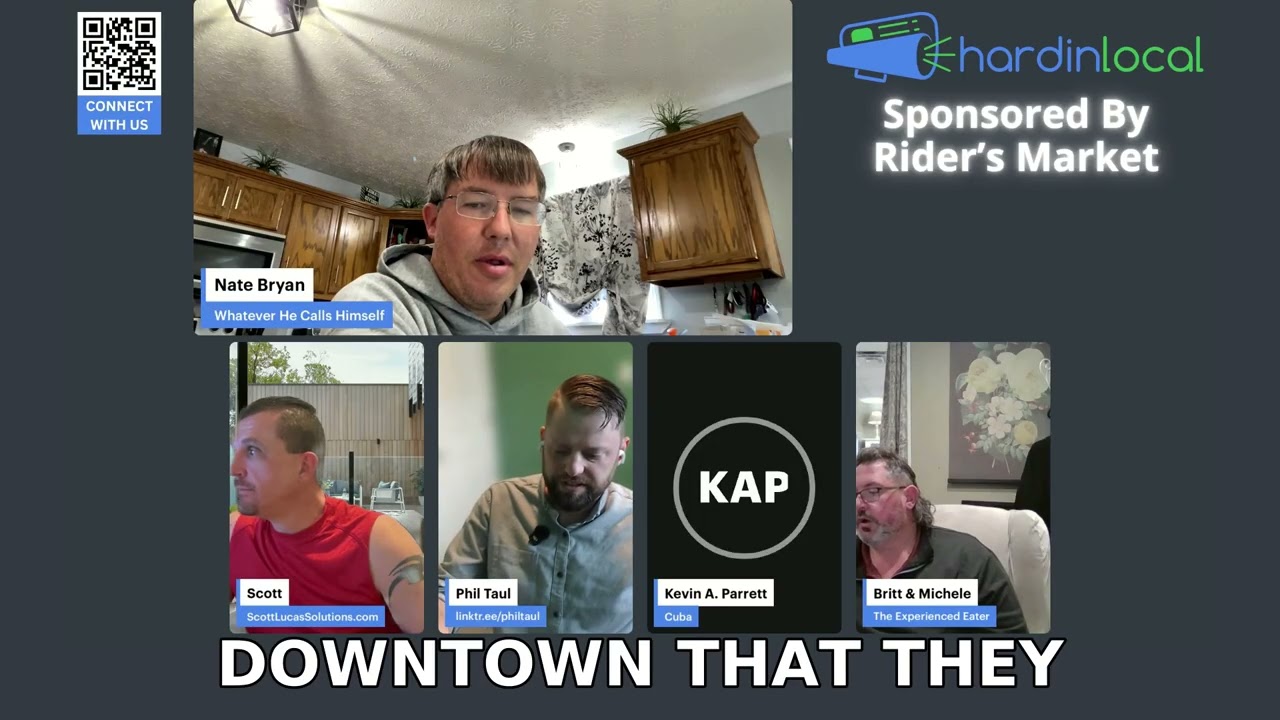 Nate Bryan delivers Business Buzz on Hardin Local Weekly S2026E15, covering Cold Stone Creamery, Bluegrass Meats downtown move, and Wasabi expansion.