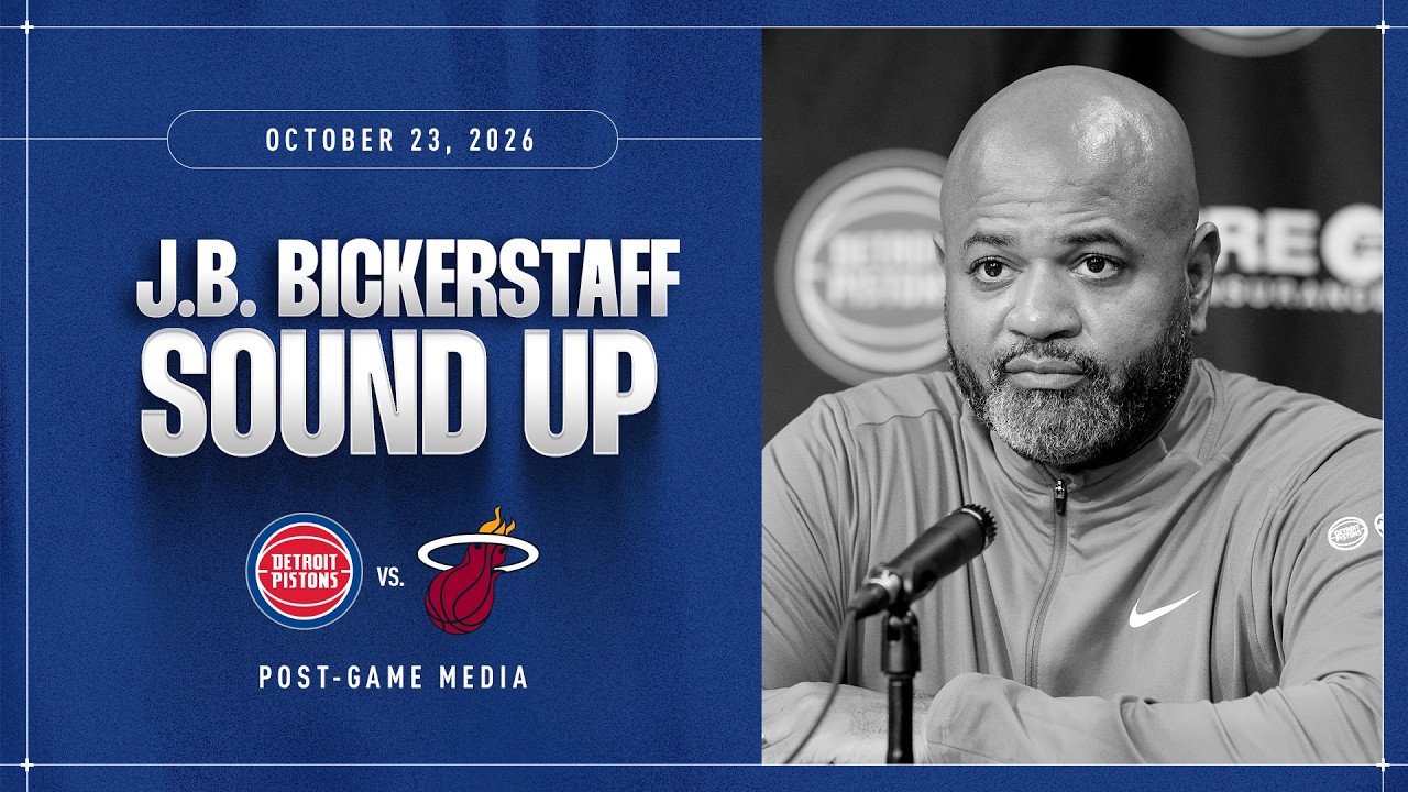Post Game Press Conference l J.B. Bickerstaff l Pistons vs  Heat   10.23.26 #NBA