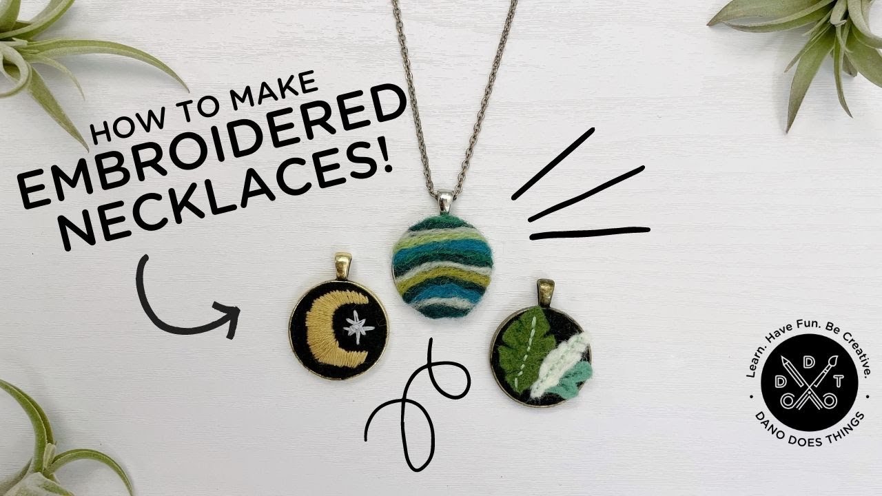 DIY Embroidered Necklace - How to Put Together the Pendants!