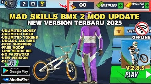 Download Mad Skills BMX 2 Mod APK Terbaru - Unlock Semua BMX & Unlimited Money