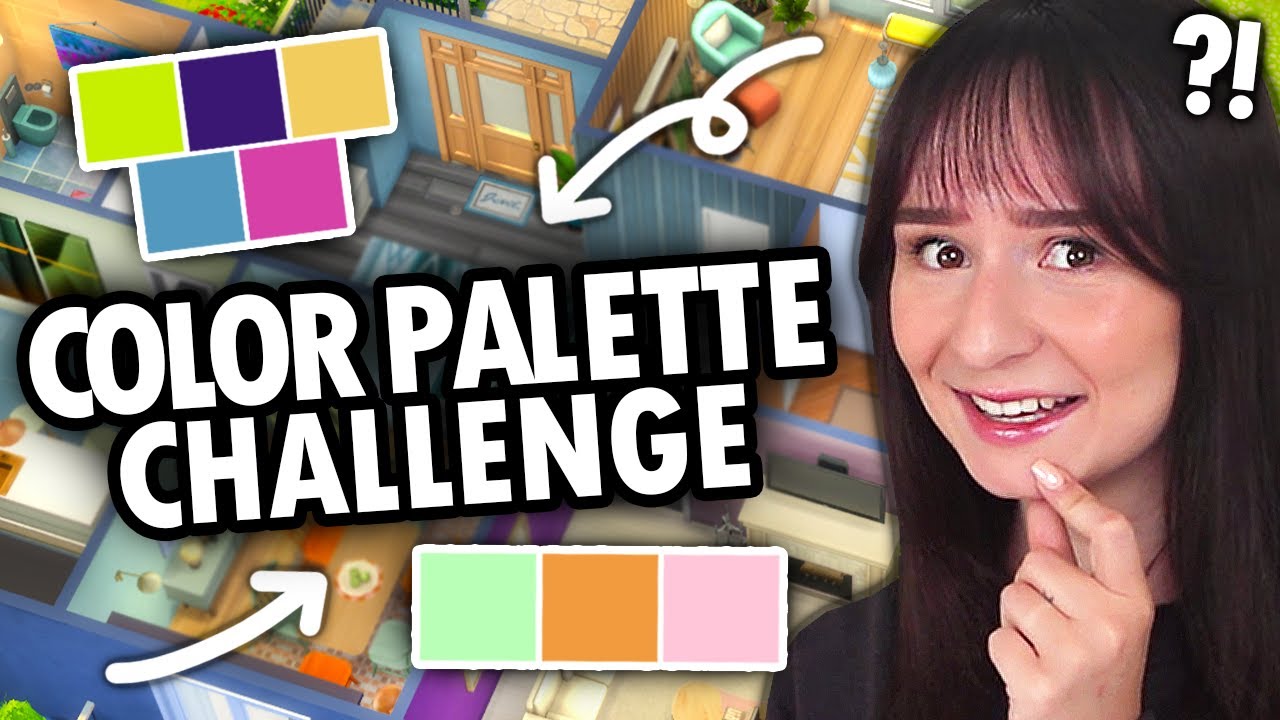 Every room is a RANDOM COLOUR PALETTE in The Sims 4 - YouTube