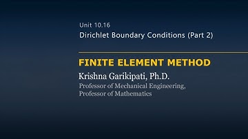 Dirichlet Boundary Conditions — Lesson 8 — Part 1