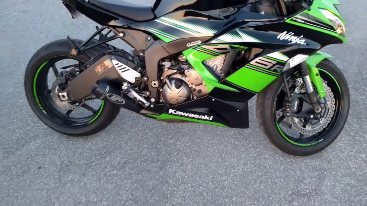 2016 Kawasaki Ninja zx6r M4 GP exhaust no baffle YouTube