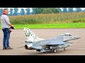 Giant rc f16 falcon super scale turbine jet flight demonstration