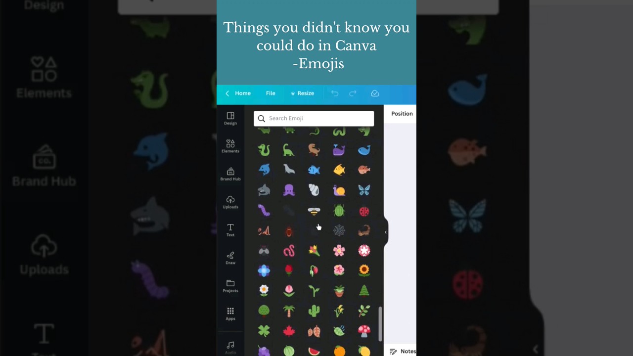 Canva How To- add emojis in designs 