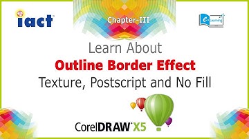 Corel Draw X5 || Online Tutorials Outline Border effect &Texture , Postscript & No Fill || Chapter 3