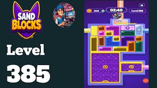 Sand blocks drop puzzle level  385 solution and walkthrough 