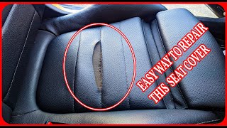 How to repair this Mercedes Benz Seat cover  Auto Upholstery