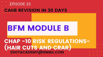 # 23 CAIIB BFM Revision Module B Chapter 10 Risk Regulations in Banking Industry CRAR /Hair Cuts