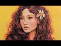 Drawing hoyeon jung  colored pencils portrait shorts