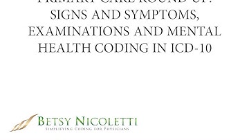 HealthFirst ICD10 Webinar #5 Primary Care Round-up