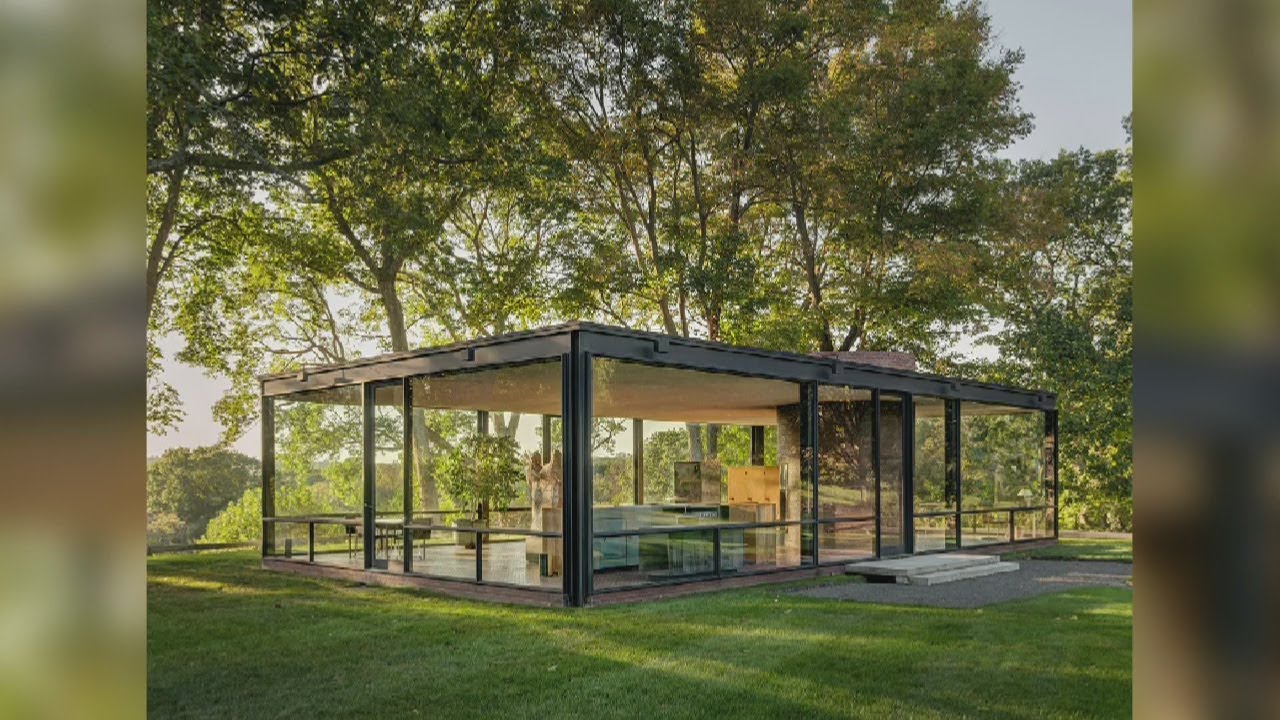 New Canaan glass house a modern architectural landmark YouTube