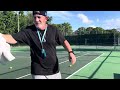 Hitting off the Slinger Tennis Ball Machine