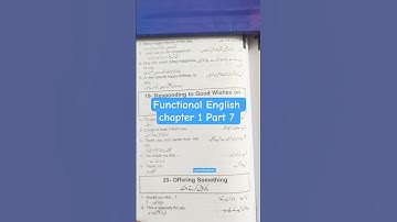 Functional English in Urdu | Chapter 1 Part 8 | Learnify English