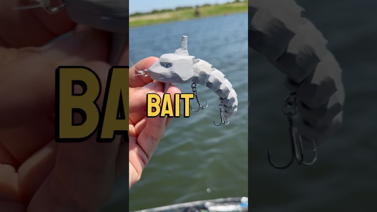 Fishing with a 3D Printed Onyx Pokemon Bait 