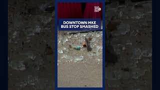 Milwaukee Bus Shelter Smashed