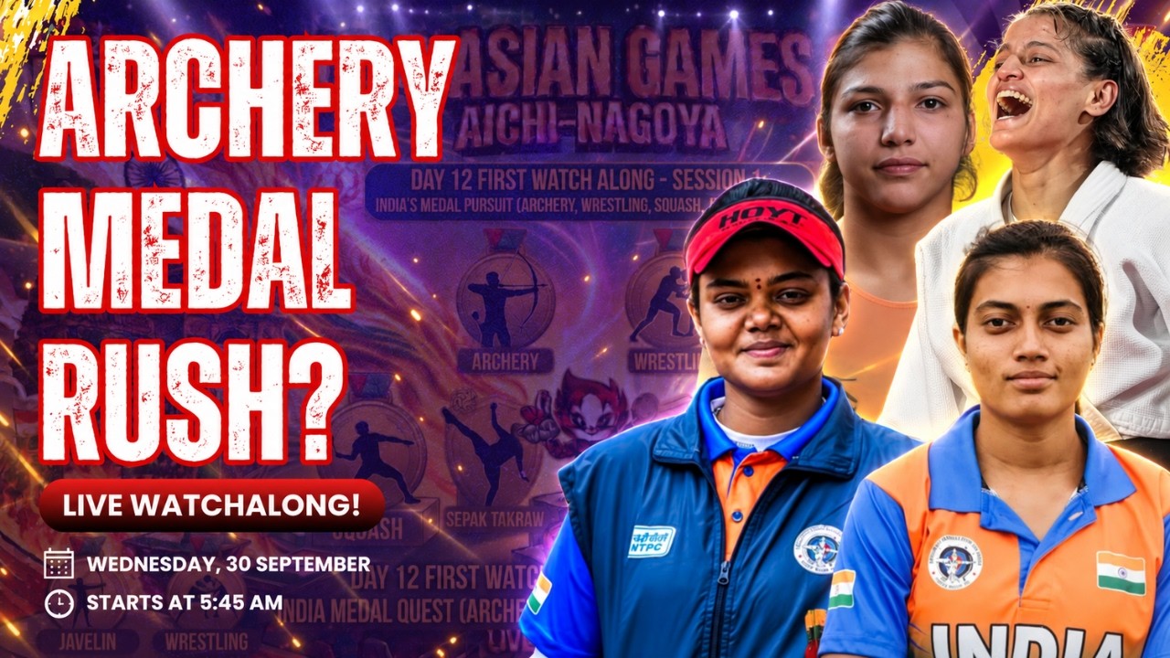 LIVE: Archery GOLD Hunt! | IND vs KOR & Asian Games Wrestling Watch Along | Sport Circle