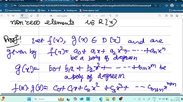 Lec 16.10: Polynomial Rings: Q9,19 of exercise (Book Gallian)