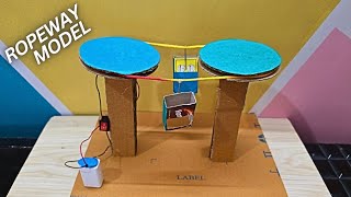 How to Make Ropeway from Cardboard || Cable Car Model || Best Science project for School Students