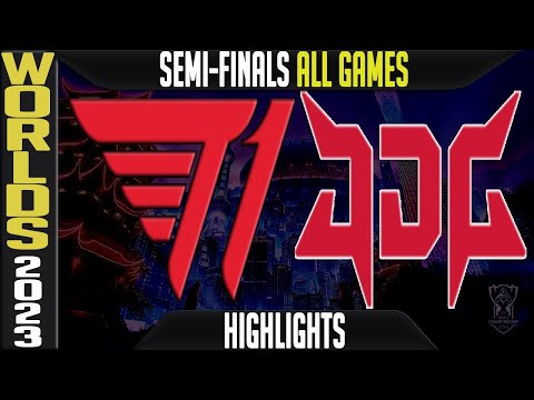 T1 vs JDG Highlights ALL GAMES | S13 Worlds 2023 Semi-finals | T1 vs JDG Esports