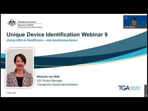 Unique Device Identification Webinar #9 - Using UDIs in healthcare, 17 May 2022