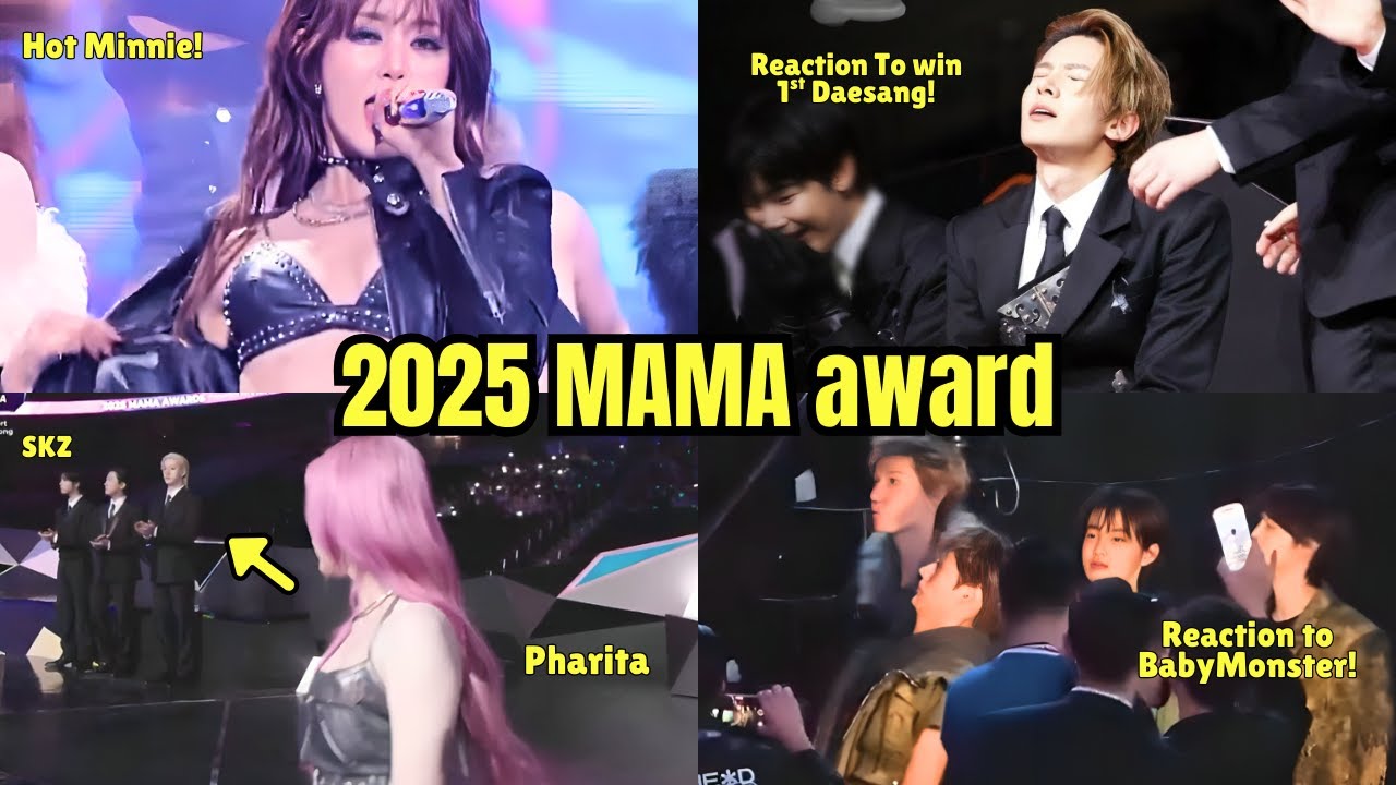 Kpop Idols all Moments & Interactions at  2025 MAMA Awards!