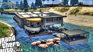 Luxury Lake House with Drawbridge - GTA 5 PC MOD