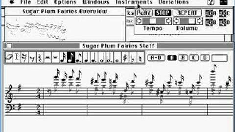 MacroMind MusicWorks under System 7.5.5 in Mini vMac