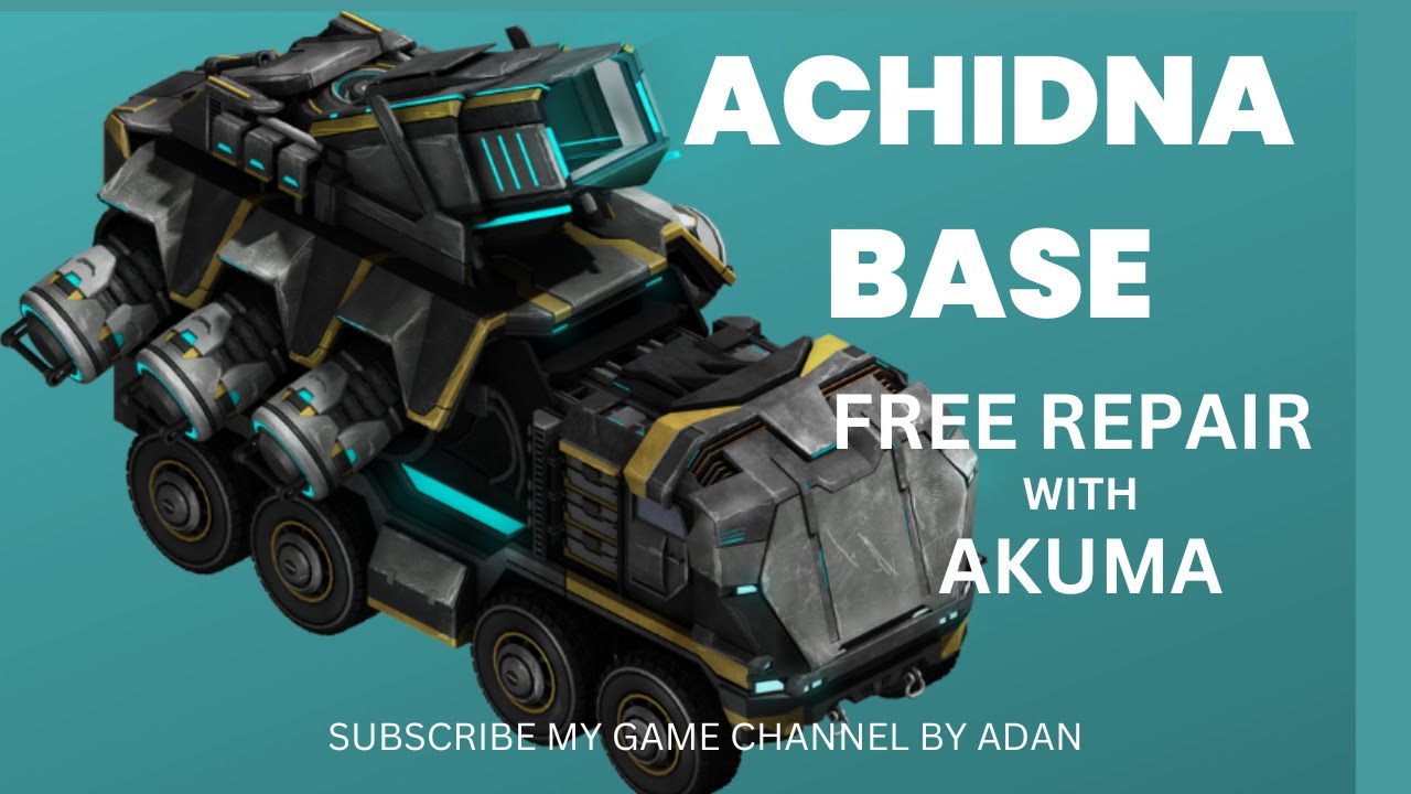 WAR COMMANDER ACHIDNA BASE NERO REPAIR | ACHIDNA BASE TRY FREE REPAIR | ACHIDNA PvE BASE WITH AKUMA