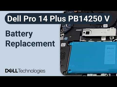Dell Pro 14 Plus PB14250 Intel Core Ultra 200V Series | How to replace the battery