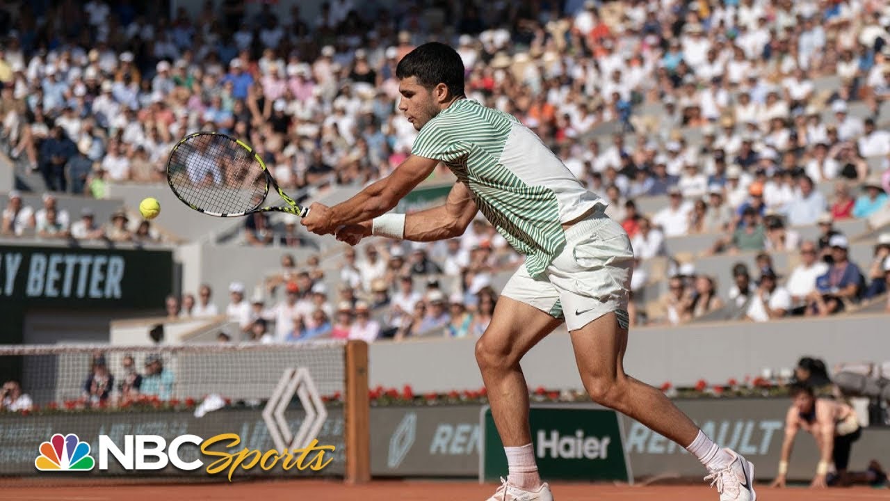 French Open quarterfinal Carlos Alcaraz defeats Stefanos Tsitsipas to reach semifinal NBC Sports