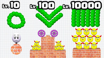 Draw to Smash - ASMR Gameplay (NOOB vs PRO vs HACKER)