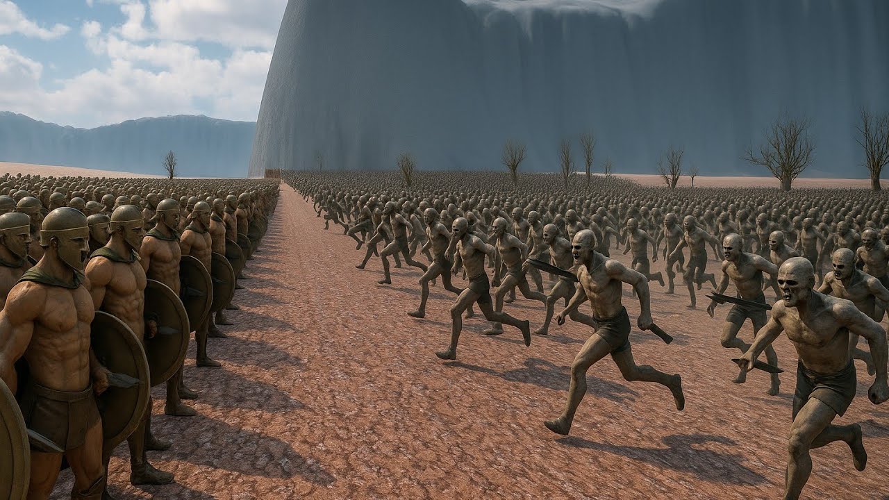 1 Million Zombie Horde vs 300 Spartan Shield Wall – Ultimate Cinematic Battle | UEBS 2