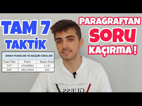 Paragraf İçin 7 Derece Taktiği | Ve Taktiklerle Soru Çözümü !