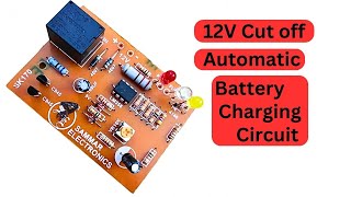 12V Automatic Cut off Battery Charging Circuit