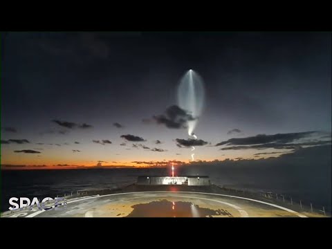 SpaceX drone ship captures amazing view of Falcon 9 launch & landing