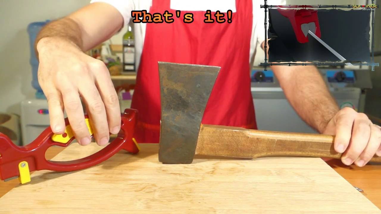 How to sharpen Axes and also sharpen other garden tools with the