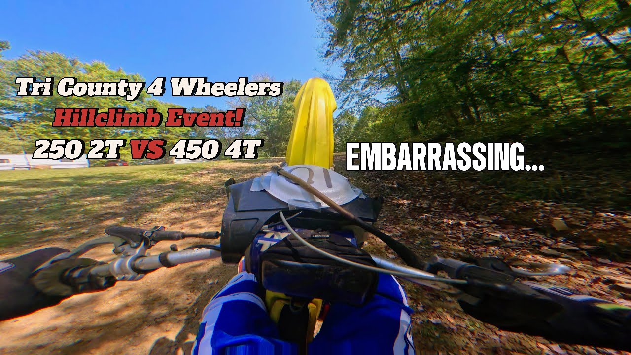 TRI COUNTY 4 WHEELERS HILL CLIMB EVENT! * 250 VS 450 * - YouTube