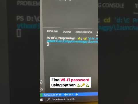 Find Wi-Fi Password using #python #shorts
